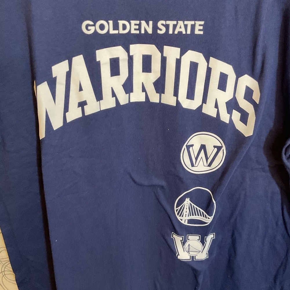 Golden State Warriors Graphic Logo T‑Shirt Men's Size Small Official NBA Blue
